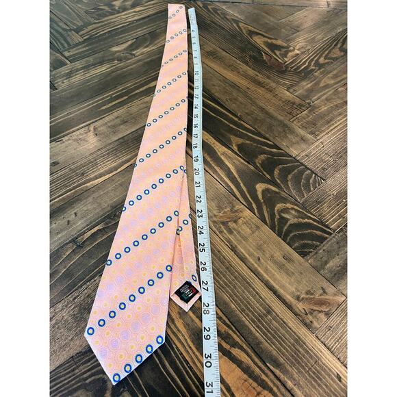 Gianfranco Italy Neck Tie Pink Geometic Pattern Old Money Luxury Special Event - Picture 8 of 11